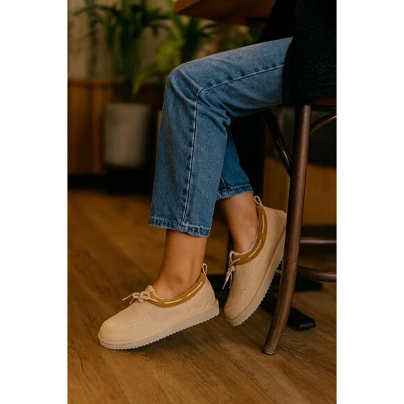 ⚡Women Sand Suede Leather Fleece Lining Memory Foam Cushion Slip On Slippers - Picture 2 of 5